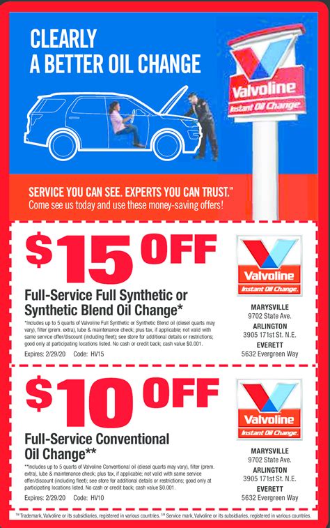 valvoline everett|valvoline oil change coupons.